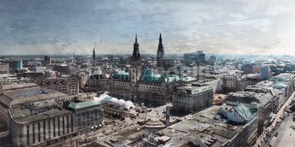 Hamburg Rathaus 1  100 x 50 cm